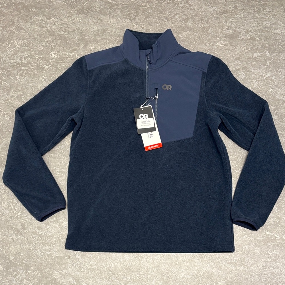 Last chance! Outdoor Research Men's polartec 200 half zip dark navy Heather med
